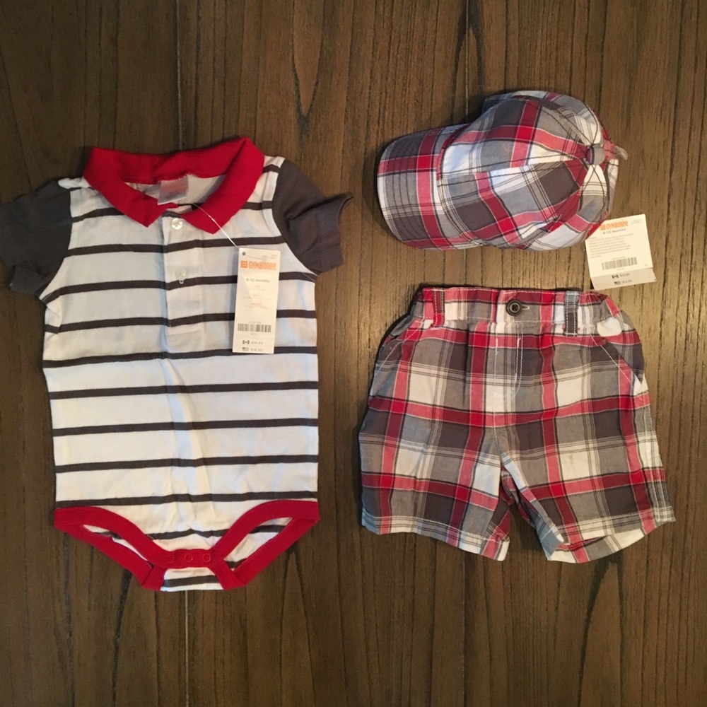 New with tags 3 piece Gymboree baby boys outfit.